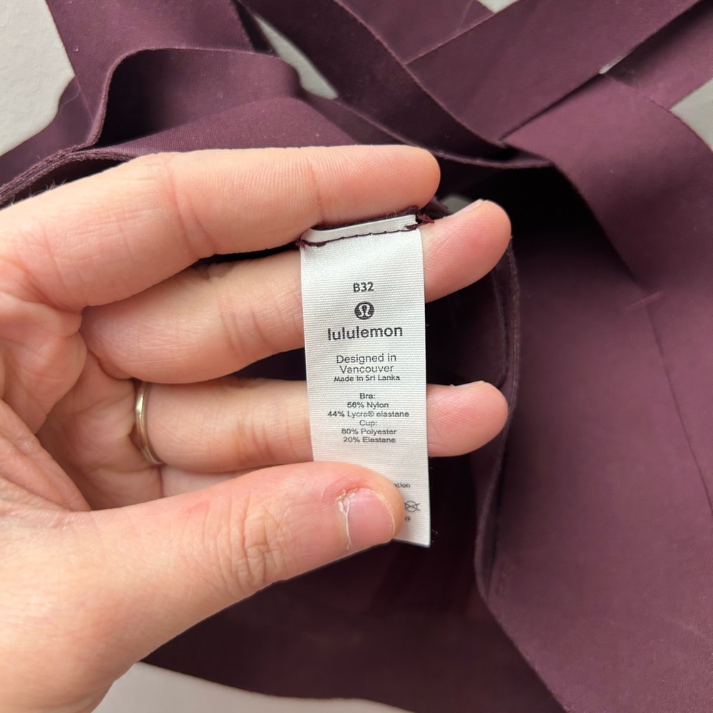 Lululemon‎ Enlite High Support Dark Burgundy Women’s Sports Bra - Picture 4 of 4